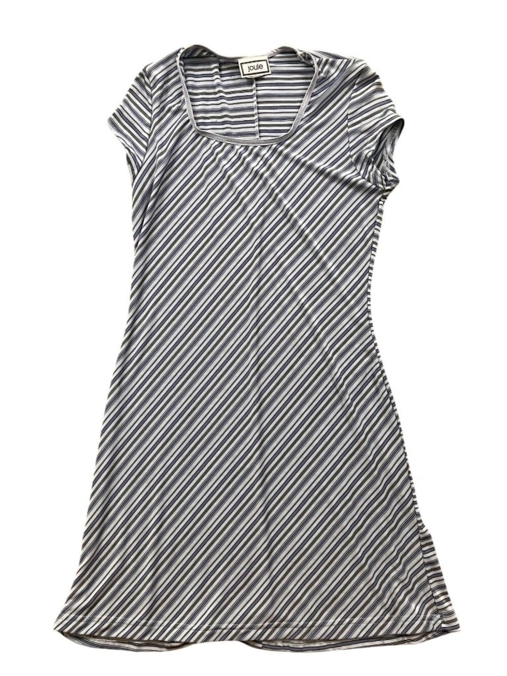 Joules Y2K Parisian Effortless Chic Mod TShirt Dress Womens Large Breton Stripe